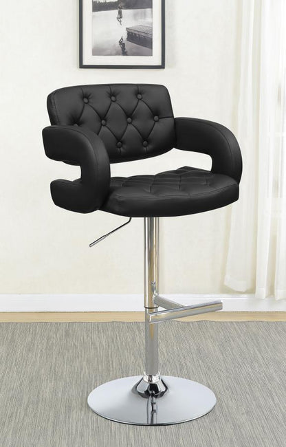 Balister Black Adjustable Barstool Set of 2