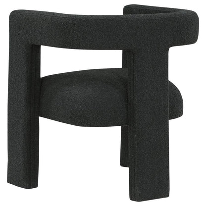Black Boucle Upholstered Chair