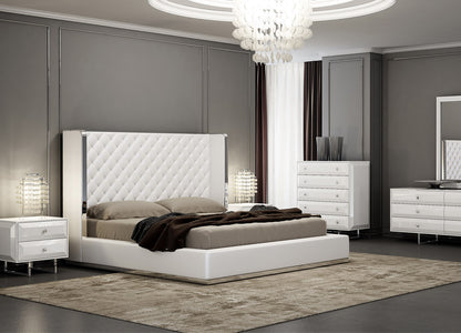 Arego King Bed White