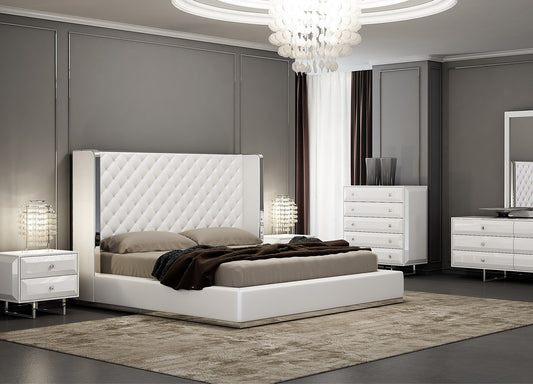 Arego King Bed White