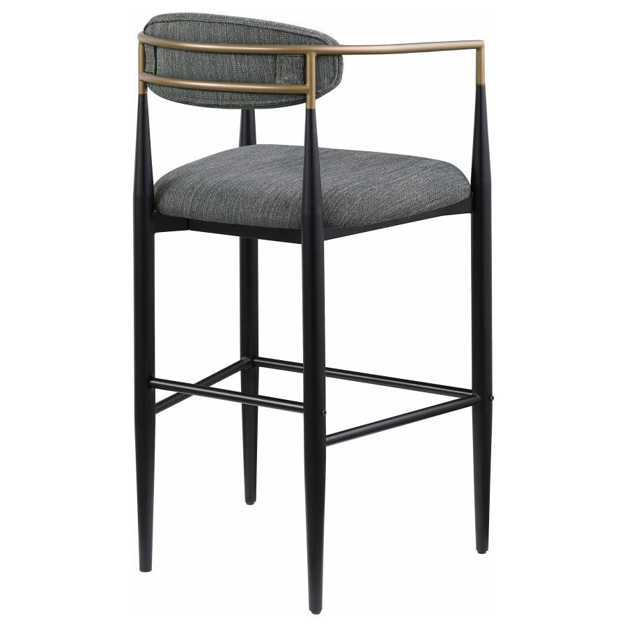 Taylor Dark Grey Fabric Upholstered Counter / Barstool Set of 2