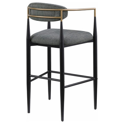 Taylor Dark Grey Fabric Upholstered Counter / Barstool Set of 2