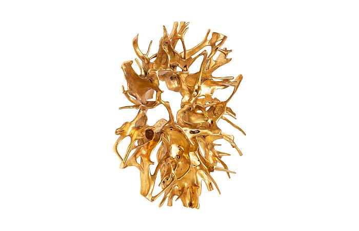 Cast Root Wall Decor, Gold Leaf