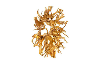 Cast Root Wall Decor, Gold Leaf