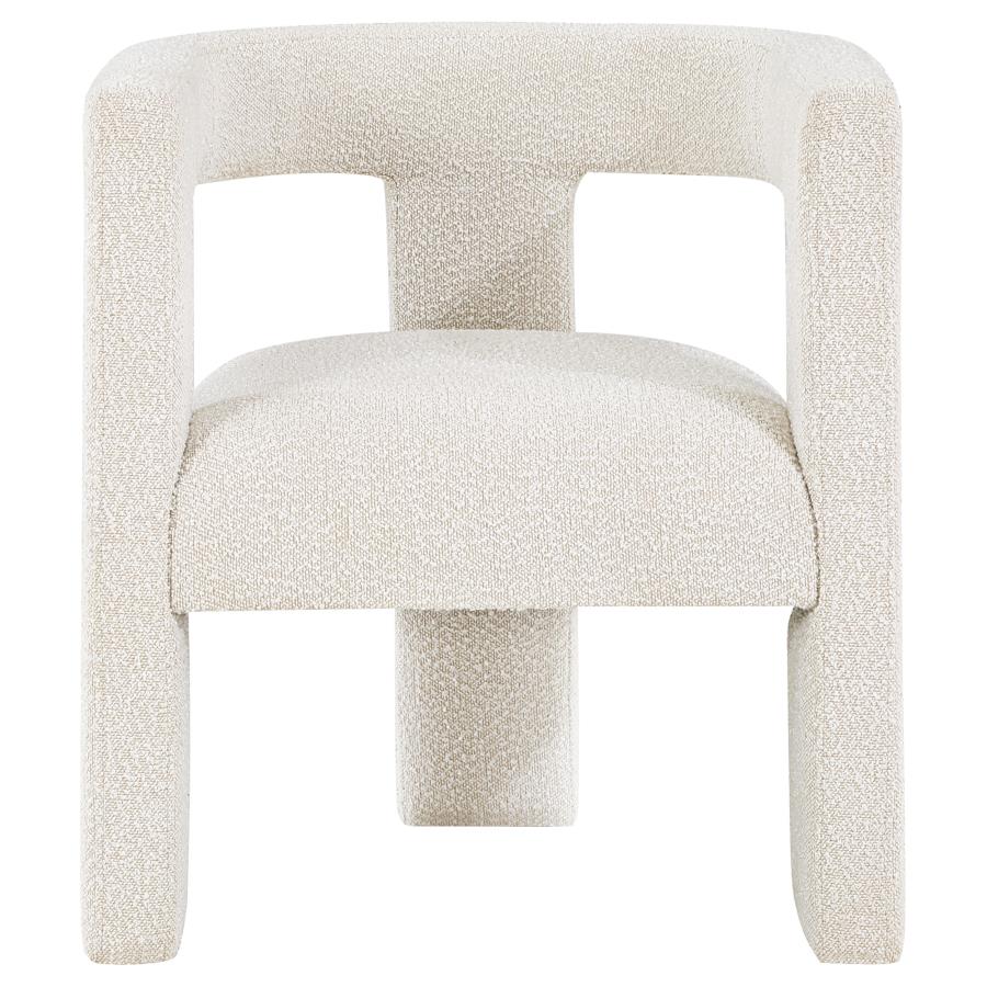 Cream Boucle Upholstered Chair