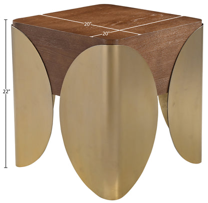 Oak wood & Metal End table