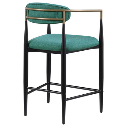 Taylor Green Fabric Upholstered Counter / Barstool Set of 2