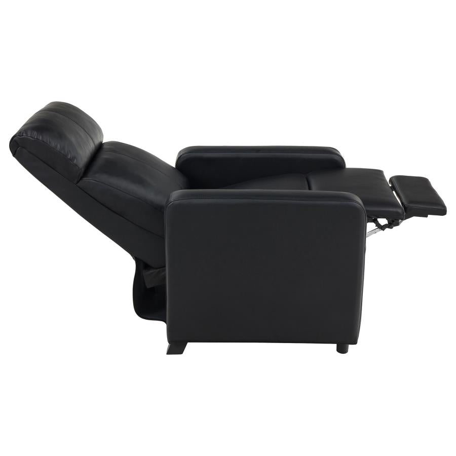 Push Back Black Recliner