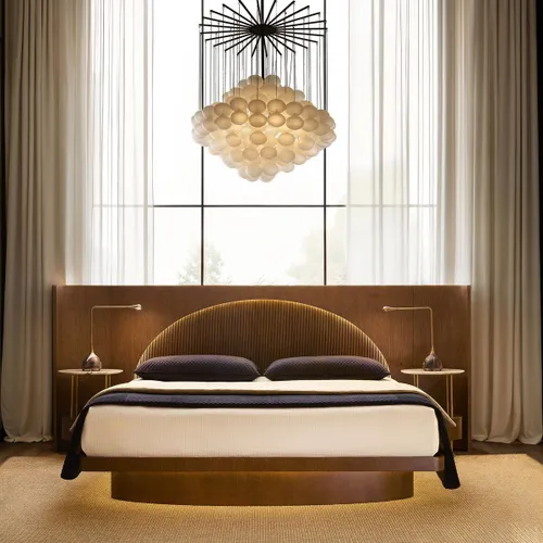 High Light, Lighted Platform Bed, King