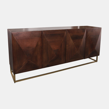 Brown Wood Console Cabinet