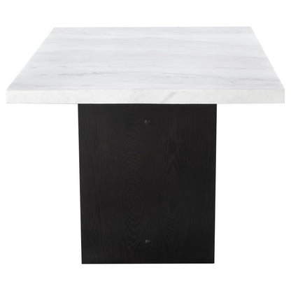 Espresso Marble Top Dining Table