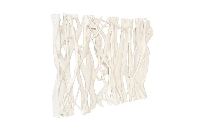 Cast Entwined Rectangular Wall Root, Faux Bleached