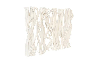 Cast Entwined Rectangular Wall Root, Faux Bleached