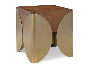 Oak wood & Metal End table
